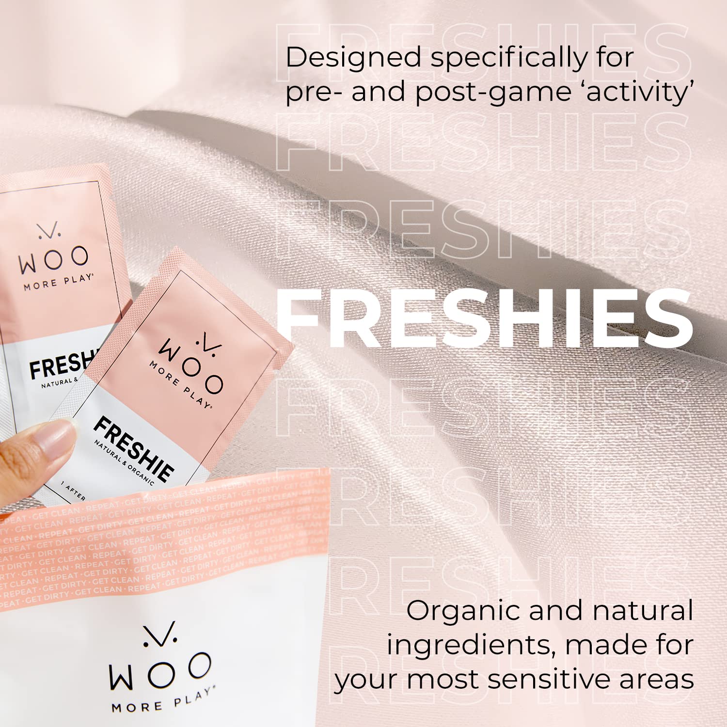 Woo More Play Freshies: All-Natural Feminine Intimacy Towelette Wipes with Coconut Oil Woo More PlayAu supplements
