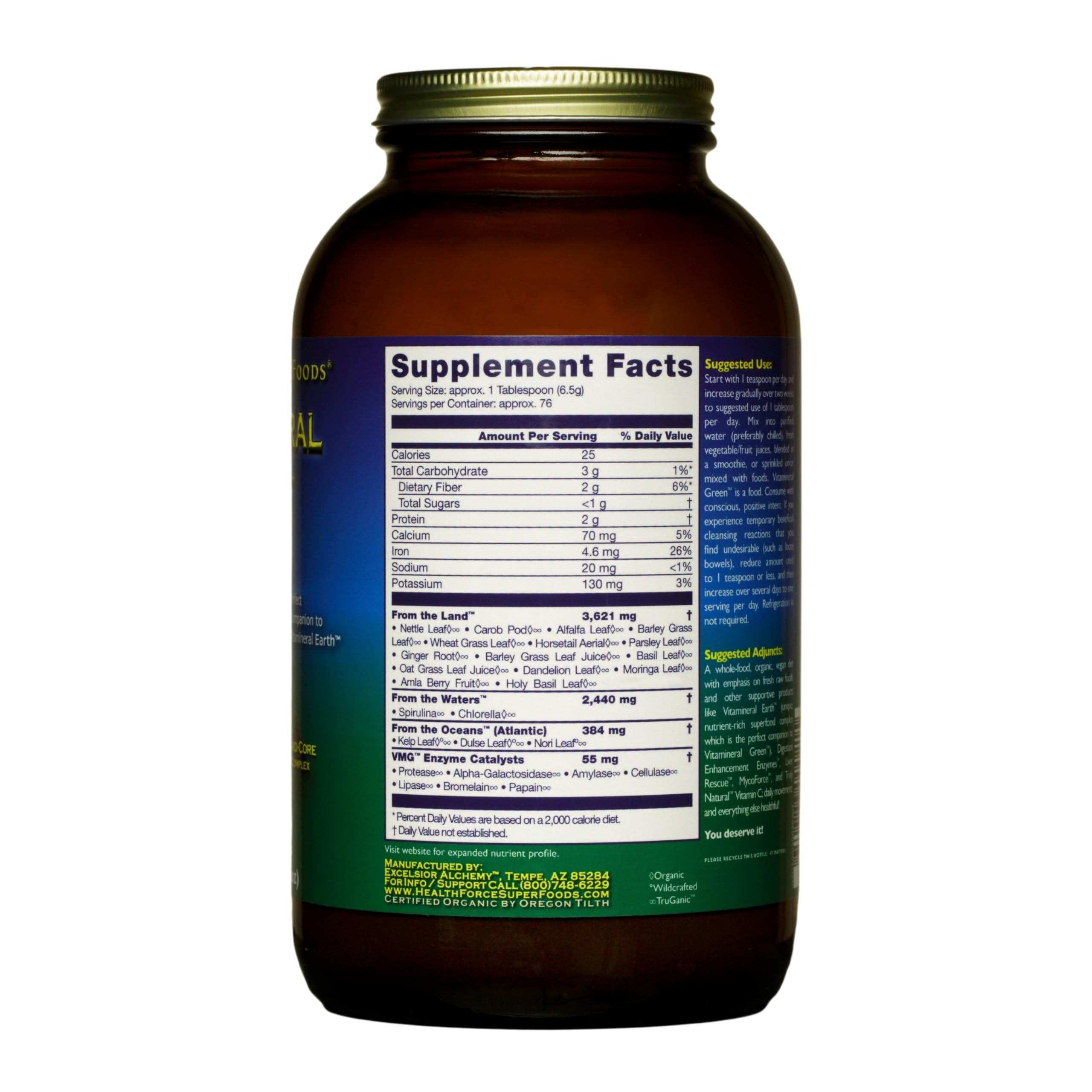 HEALTHFORCE SUPERFOODS Vitamineral Green - Mineral Supplement for Immune & Thyroid Support - Green Powder Supplement with Ingredients from The Land - Gluten-Free & Vegan - 500 Grams HEALTHFORCE SUPERFOODSAu supplements