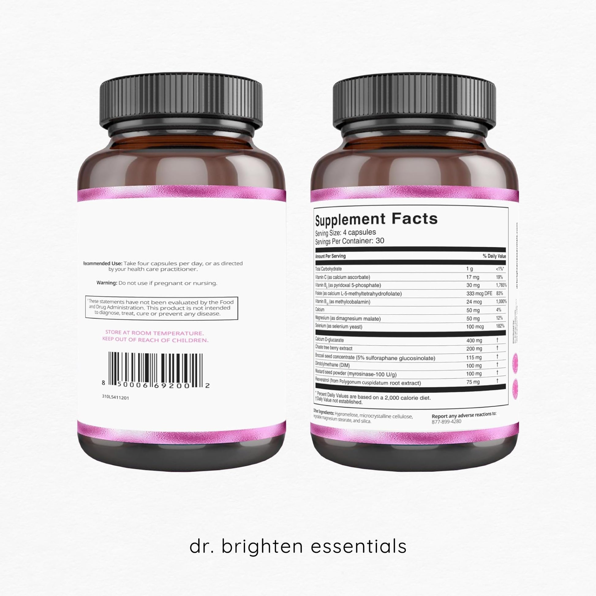 Dr. Brighten Balance - Hormone Balance for Women with Chasteberry and DIM - Targets Hormonal Acne, Period Issues, & PMS - Vegan, Non-GMO Dr. BrightenAu supplements