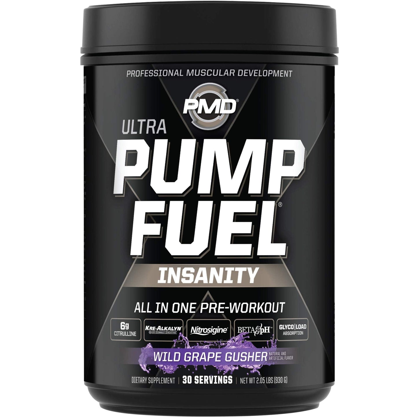 PMD Sports Ultra Pump Fuel Insanity - Pre Workout - Grape Gusher (30 Servings) PMDUS supplements