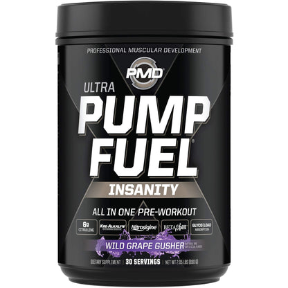 PMD Sports Ultra Pump Fuel Insanity - Pre Workout - Grape Gusher (30 Servings) PMDUS supplements