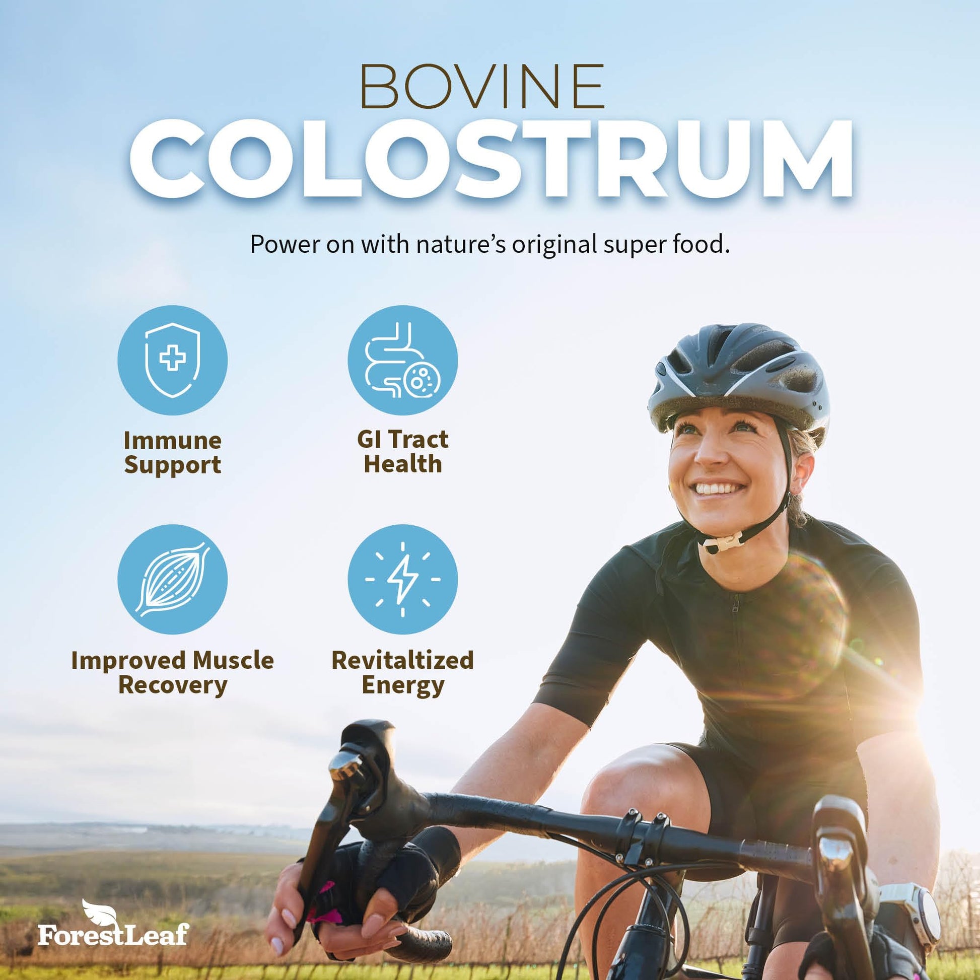 ForestLeaf Colostrum Powder 50% IgG Highest Concentration - Grass Fed Bovine ForestLeafUS supplements
