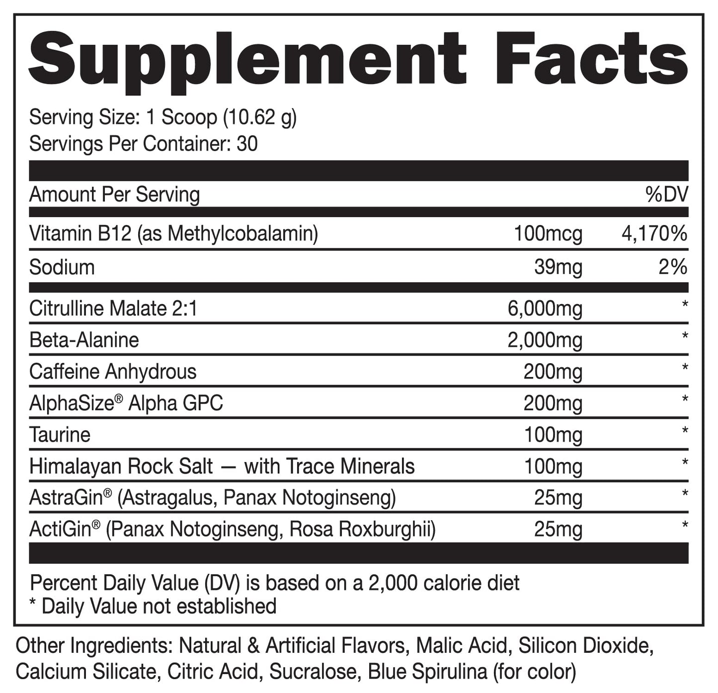 Bucked Up Pre Workout 6 Grams Citrulline, 2 Grams Beta Alanine, and 3 Other Registered Bucked UpUS supplements
