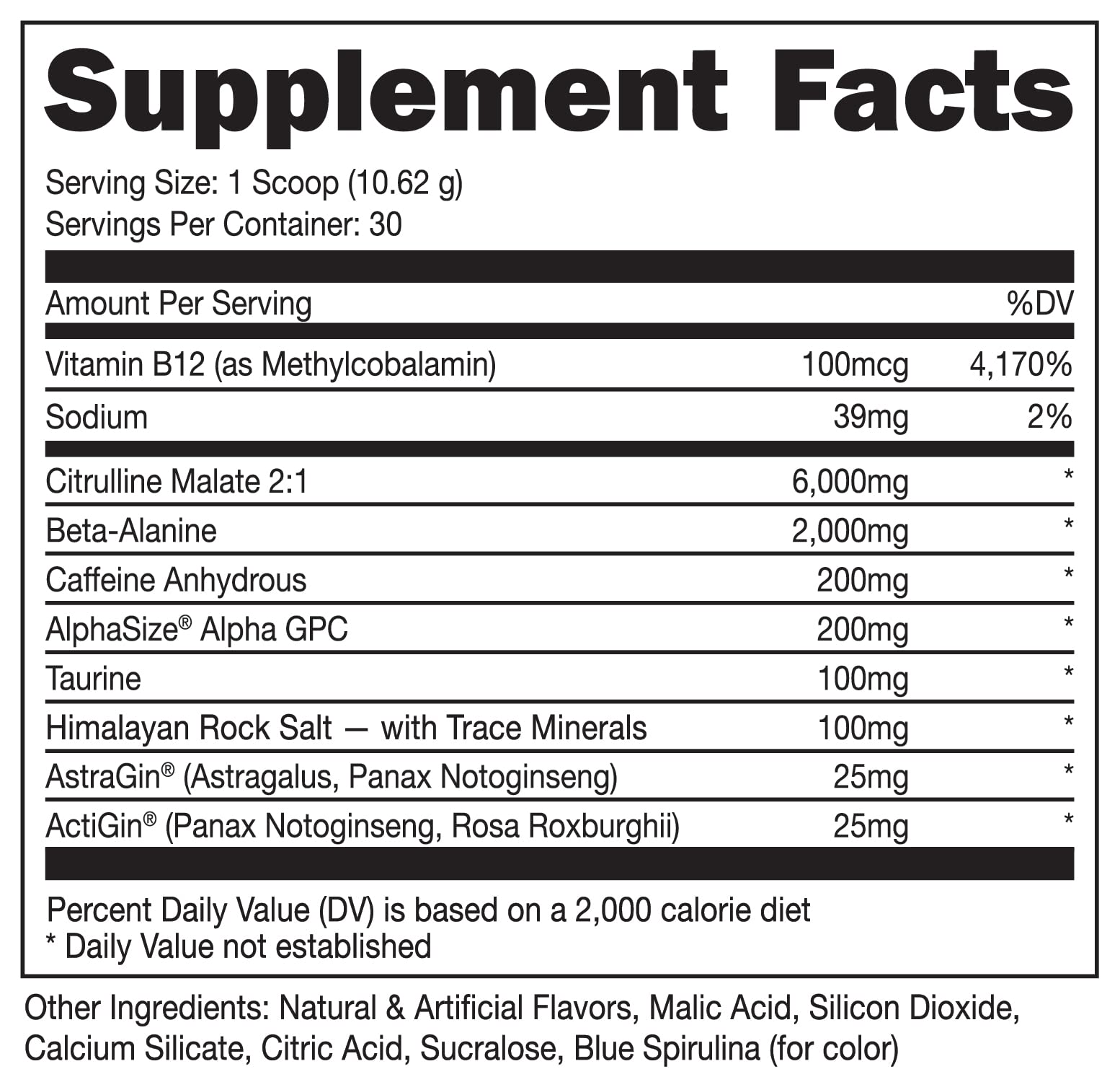 Bucked Up Pre Workout 6 Grams Citrulline, 2 Grams Beta Alanine, and 3 Other Registered Bucked UpAu supplements