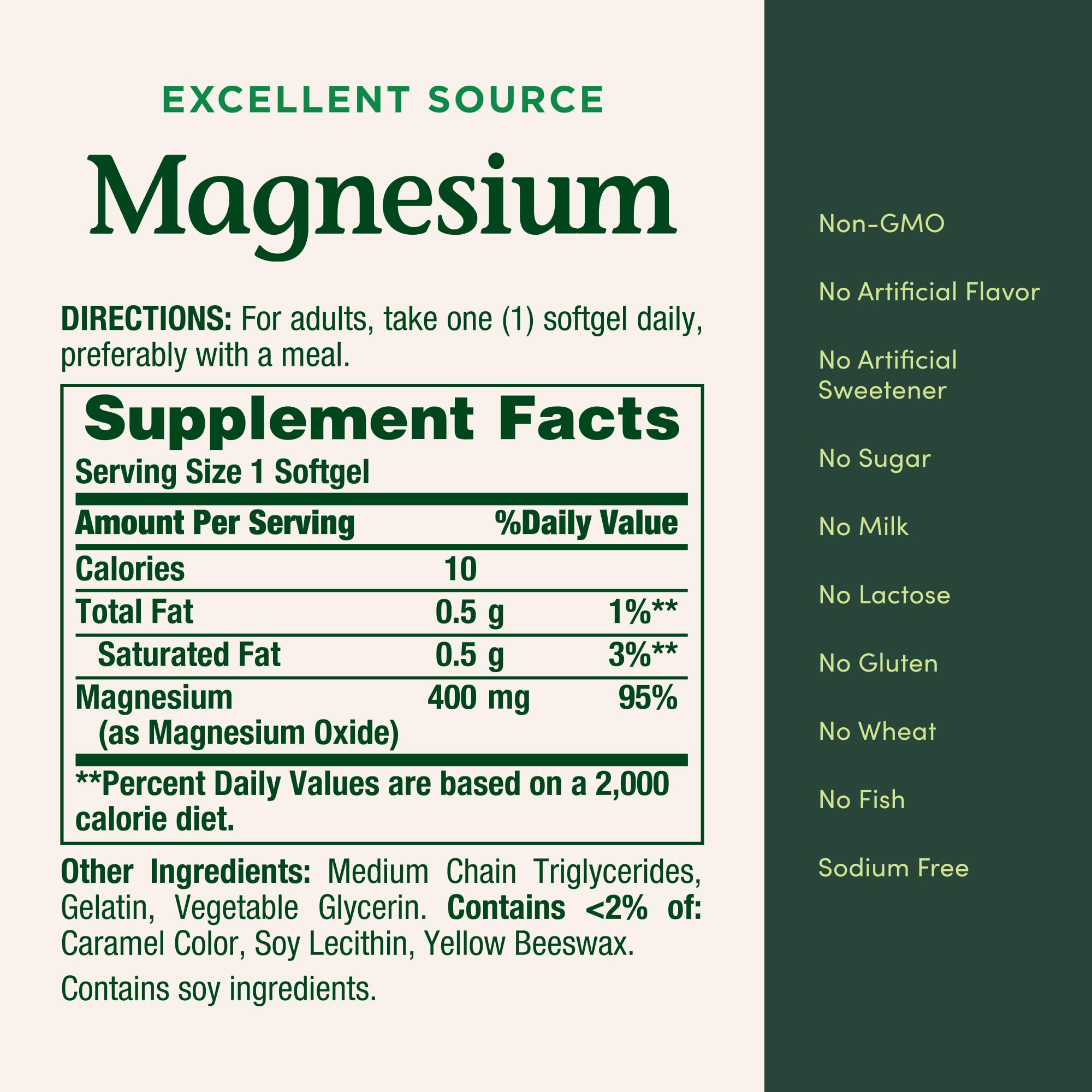 Nature's Bounty Magnesium 400 mg Softgel, Whole Body Support, Magnesium Supplements for Men and Women, Heart, Nerve & Bone Health, 75 Softgels (Pack of 1) Nature's BountyAu supplements