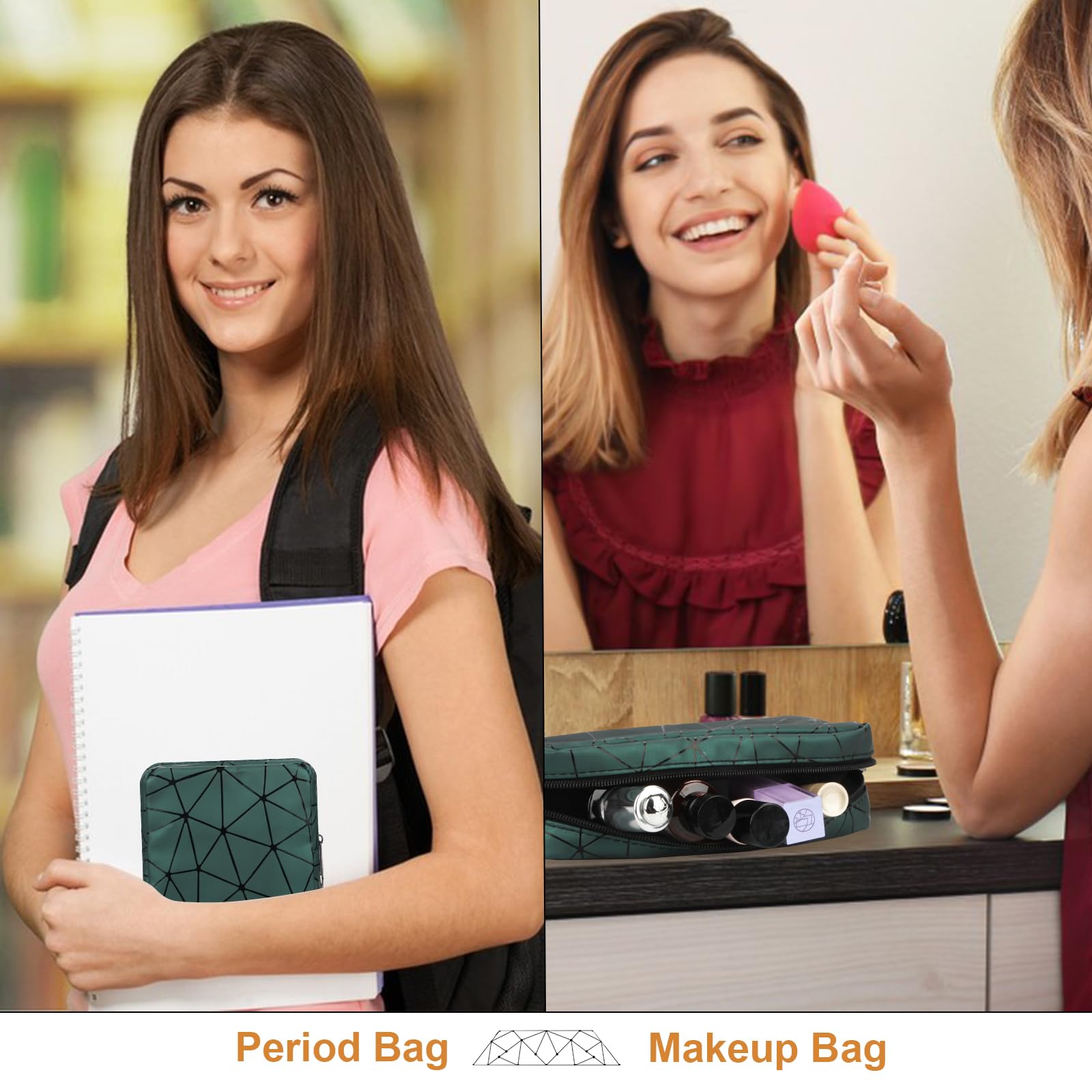 Likesing Sanitary Napkin Storage Bag, Leather First Period Kit for Girls 9-12, Portable Tampon Menstrual LikesingAu supplements
