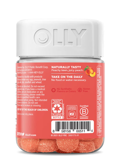 OLLY Probiotic + Prebiotic Gummy, Digestive Support and Gut Health, 500 Million CFUs, Fiber, Adult Chewable Supplement OLLYUS supplements