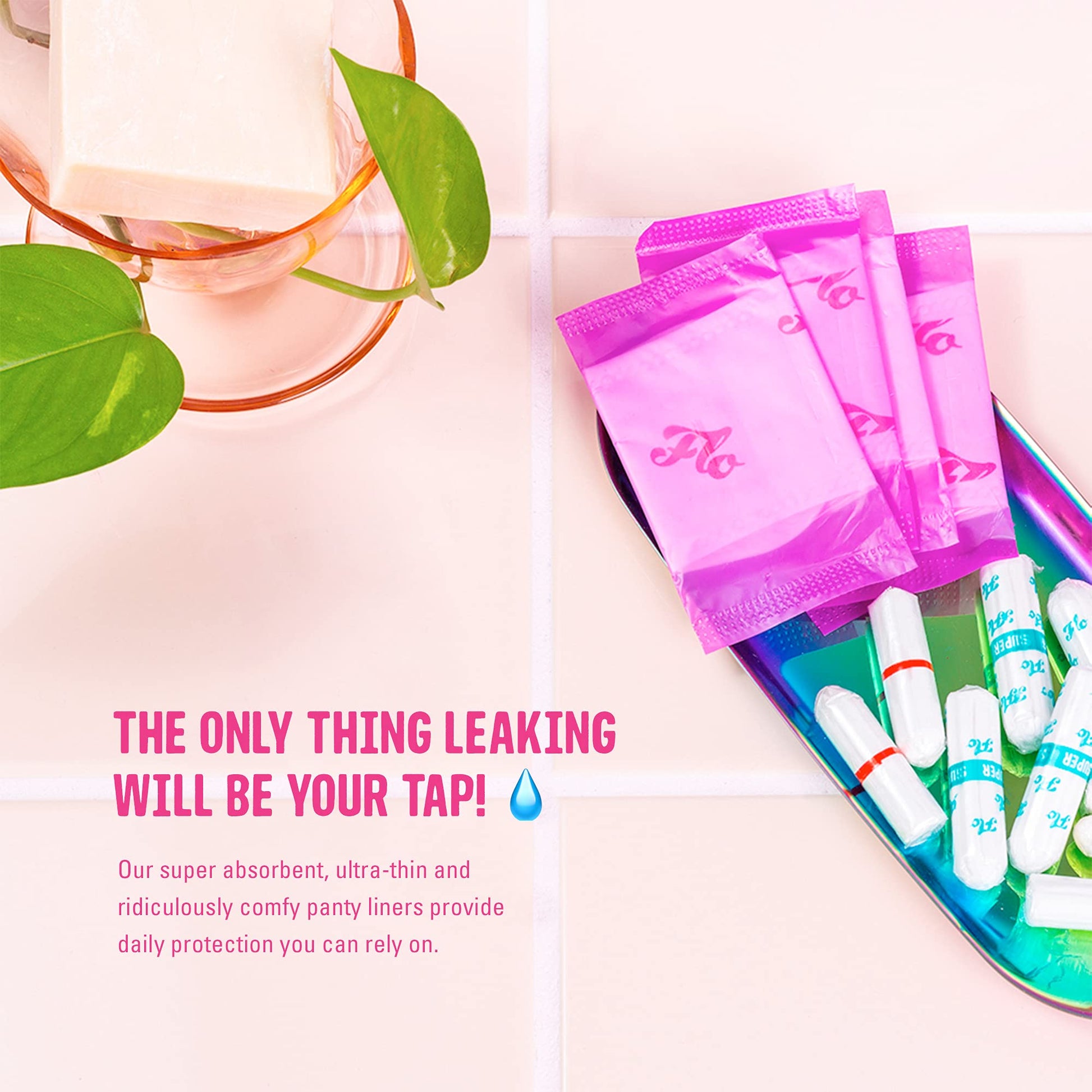 FLO - Organic Bamboo Daily Panty Liners, Plant-Based Cotton, Biodegradable FLOAu supplements
