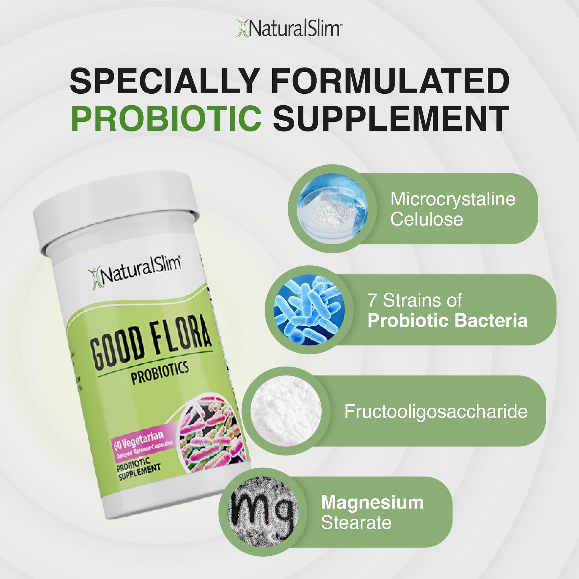 Probiotic Nutritional Supplements Gentle Formula Pro Biotics for Gut Health, Digestive Health, Immune Support, & De-Bloating for Women & Men, 7 Powerful Probiotic Strains, 60 Vegetarian Capsules 3 Pk NaturalSlimAu supplements