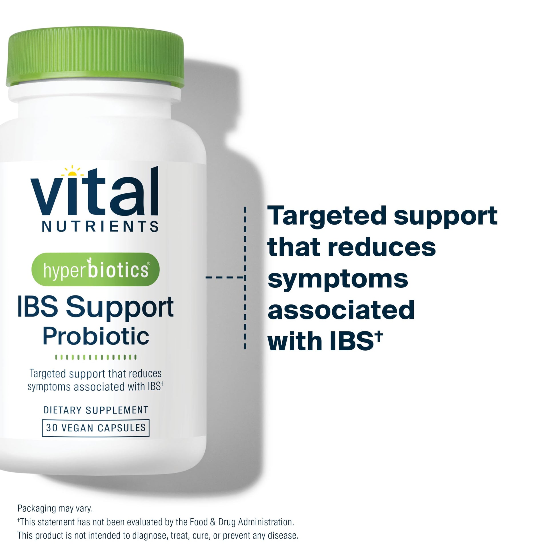 Hyperbiotics Vital Nutrients IBS Probiotic | Reduce Symptoms of IBS* | Clinically Studied Vegan probiotic for IBS Relief from Bloating, Gas, Diarrhea, & Abdominal Discomfort* | 30 Capsules HyperbioticsAu supplements