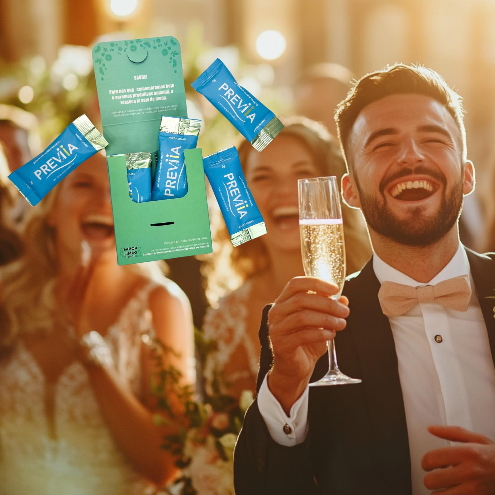 Previia – Pre-Drink Supplement | Nutrients Before Social Drinking | Cysteine, Choline, B-Complex, Magnesium, VIT C | Lemon Flavor | Soluble Drink | 6 Doses | Feel Better After Drinking PreviiaAu supplements