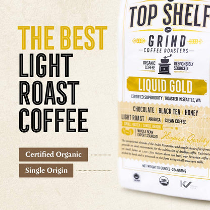 Organic Light Roast Whole Bean Coffee, The Best Espresso Beans from Peru Join Top Shelf GrindUS supplements