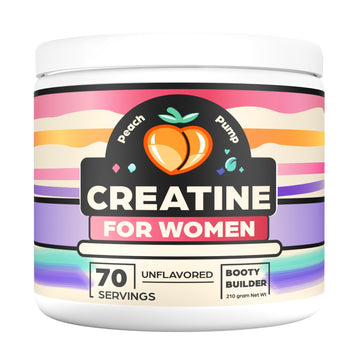 Creatine Supplement for Women's Booty Gains - Unflavored Micronized Creatine Peach PumpUS supplements