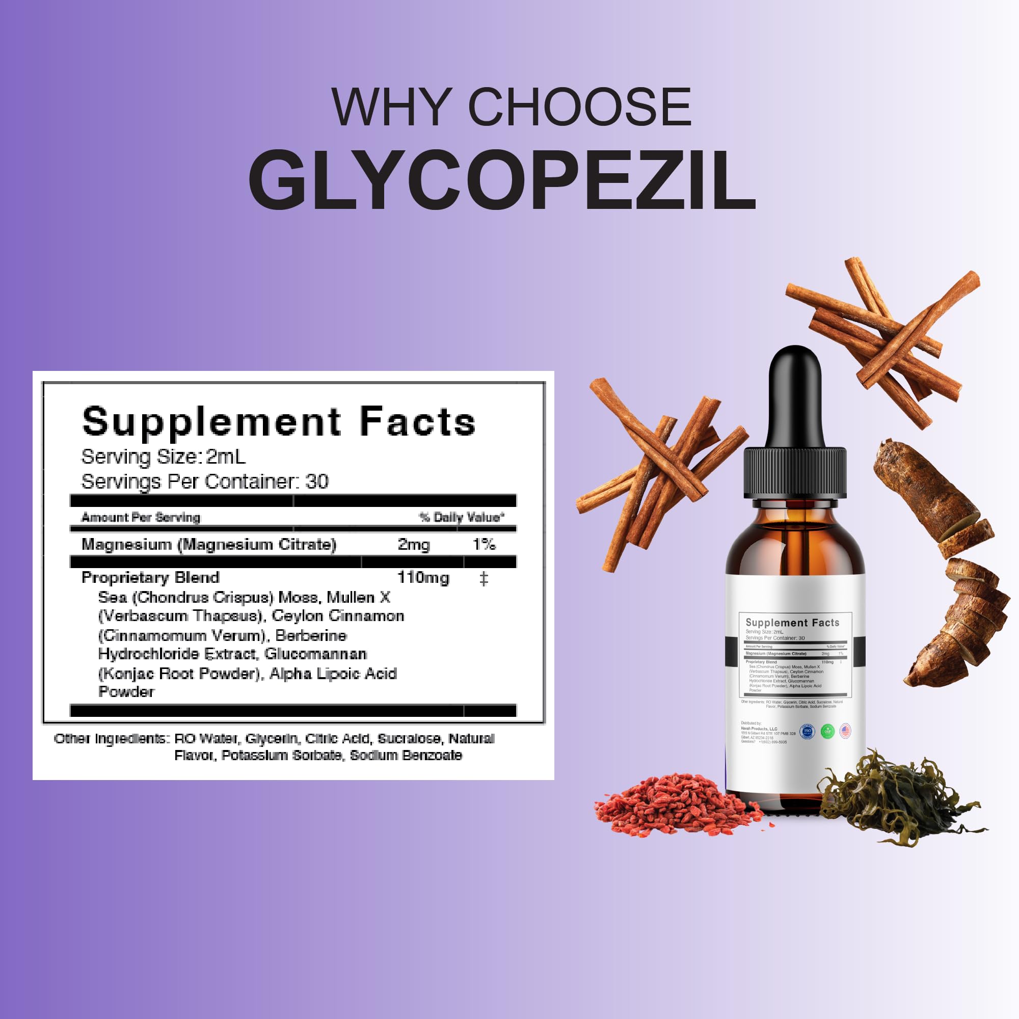 BLUE VIBE Glycopezil Drops, Glyco pezil Advanced Maximum Strength Overall Health & Blood Support Supplement, Glycopezil Premium Daily Health and Overall Energy Formula (2 Pack - 4oz / 120ml) BLUE VIBEAu supplements