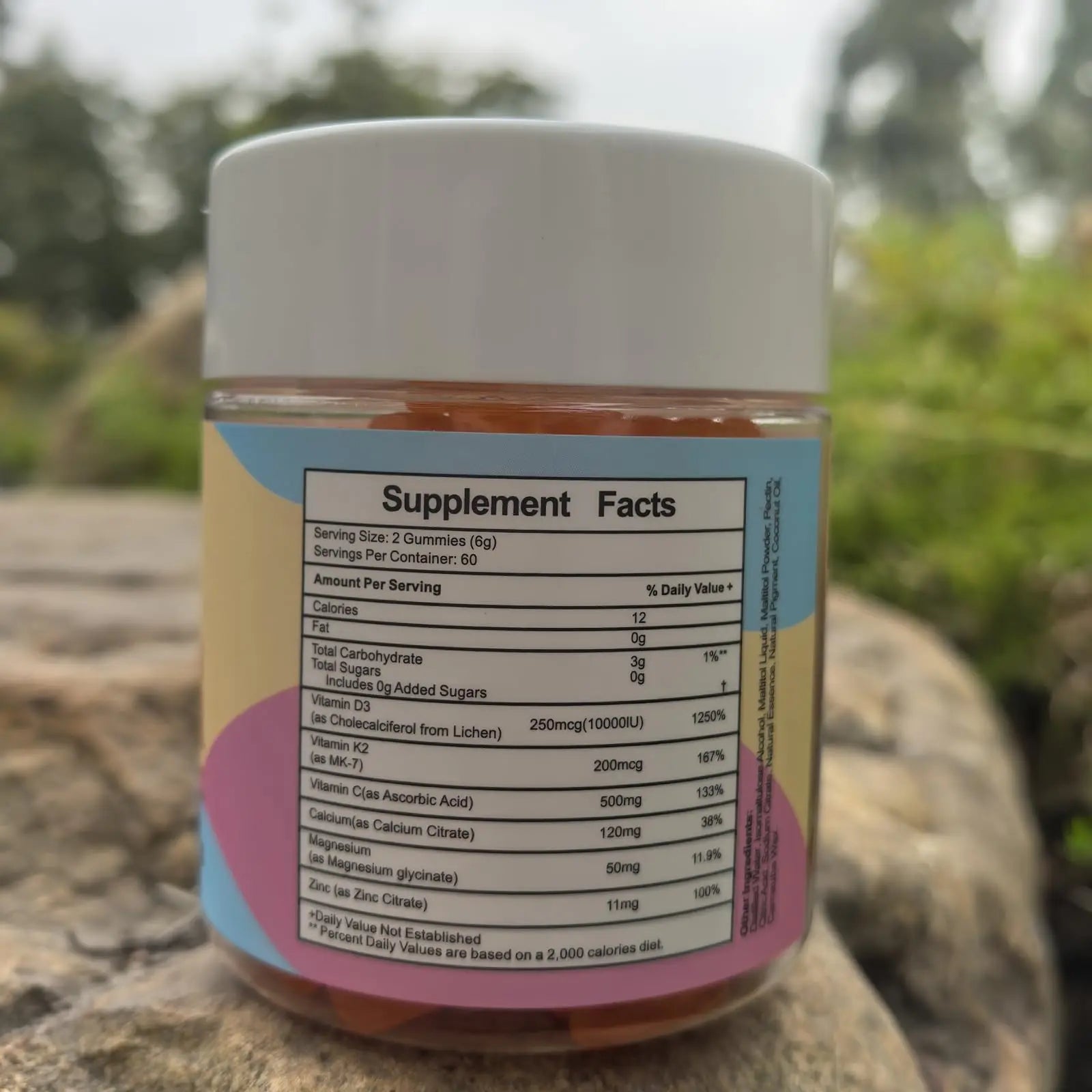 Misyvoing Vitamin D3 K2 Sugar-Free Gummies,Vitamin D3 10000 IU with K2 200mcg,VitaminC,Calcium,Magnesium,Zinc,Support for Bones MisyvoingAu supplements