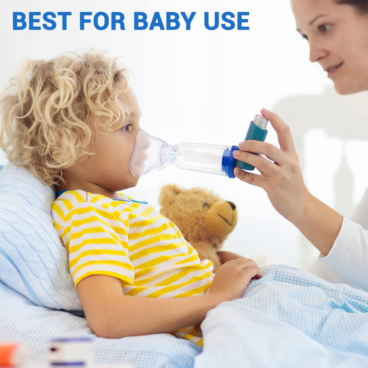 Fivepropy Handheld Spacer for Kids and Adults Includes Child Mask & Adult Blue FivepropyUS supplements