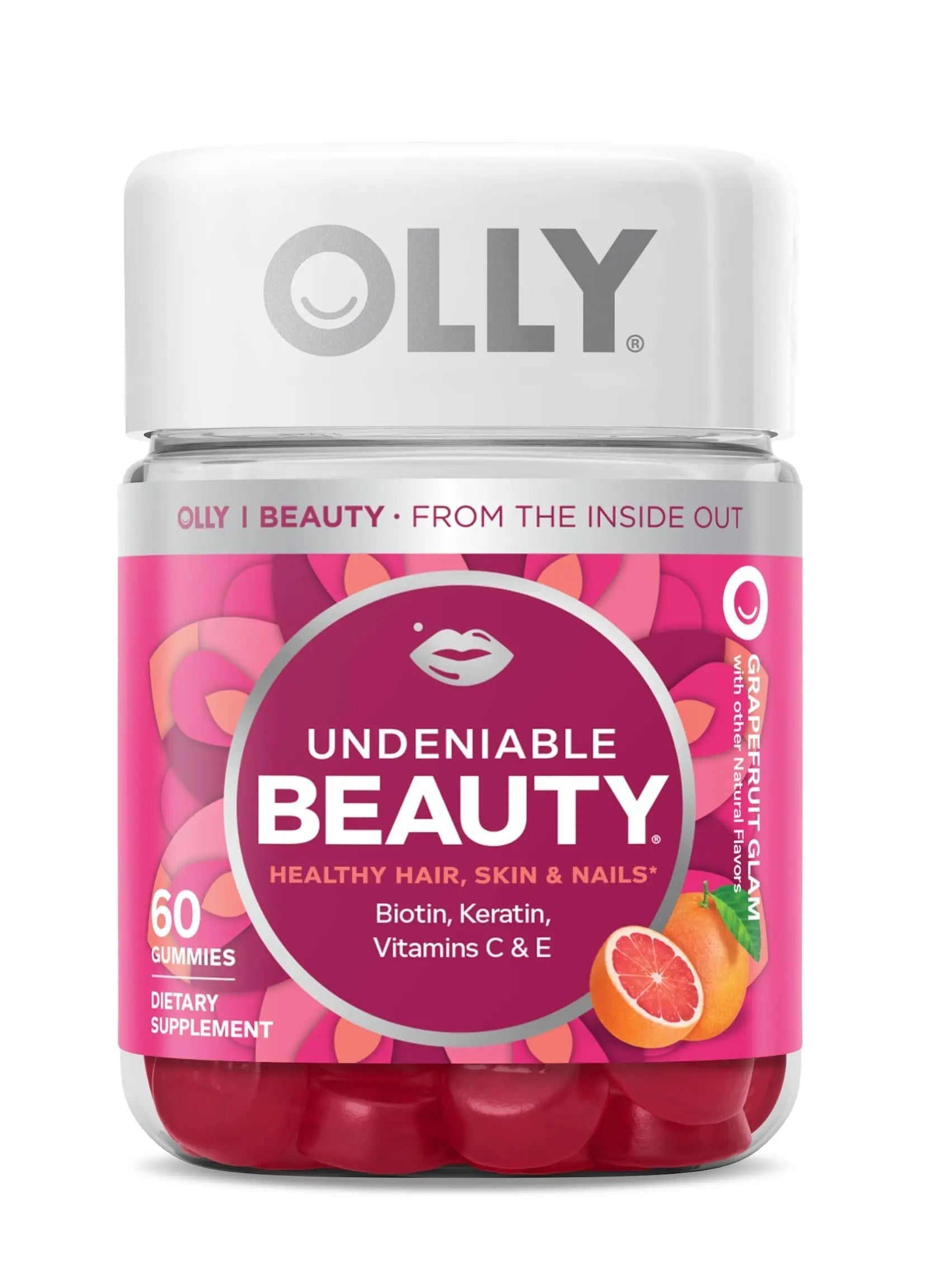 OLLY Undeniable Beauty Gummy & Flawless Complexion Gummy, Clear and Healthy Skin Support, Vitamins E, A, Zinc, Chewable Supplement, Berry - 50 Count (Pack of 1) OLLYAu supplements