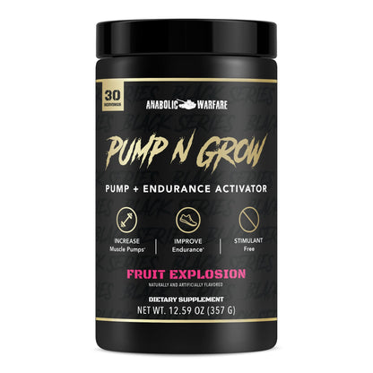 Anabolic Warfare Pump-N-Grow Muscle Pump Supplement Caffeine Free Pre Workout Anabolic WarfareUS supplements