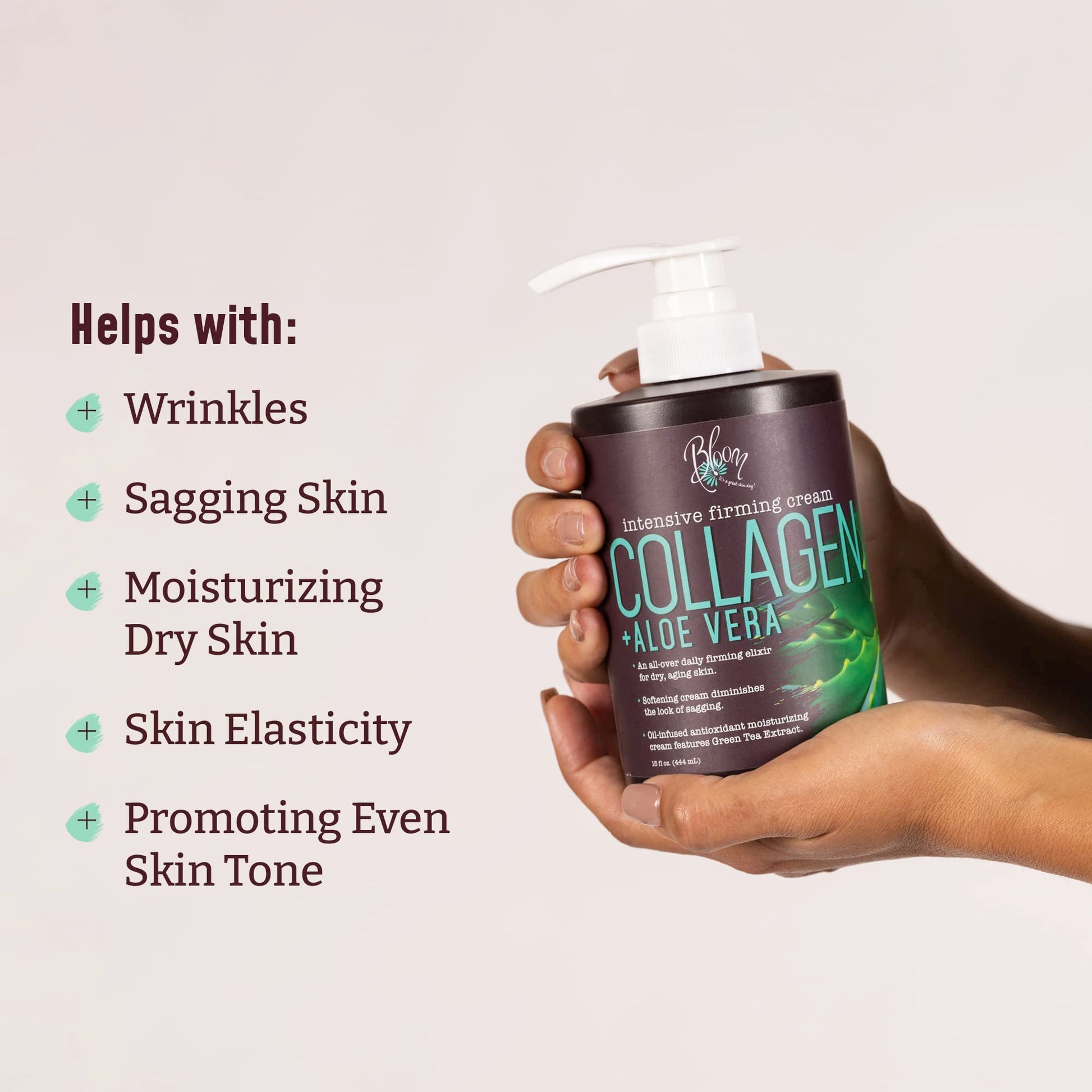 BLOOM Collagen Lotion Skin Care Firming Body Cream, Intensive Anti Aging Moisturizer BLOOM IT'S A GREAT SKIN DAY!US supplements