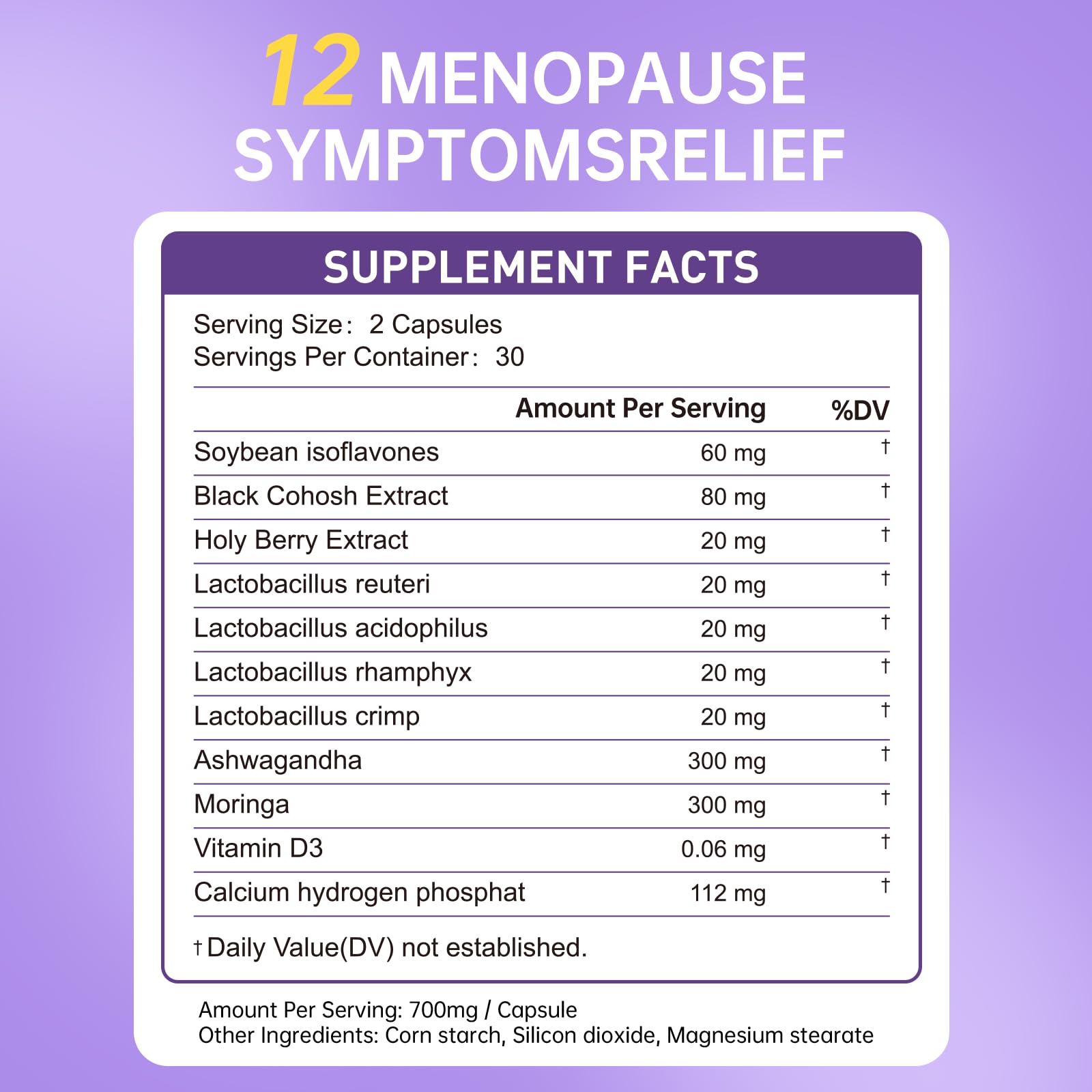 Natener Menopause Supplement for Women, Relieves 12 Menopausal Symptoms* | Black Cohosh + Soy Isoflavones + Ashwagandha + Moringa | for Alleviate Hot Flashes*, Night Sweats*, Weight* & Mood Swings* NatenerAu supplements