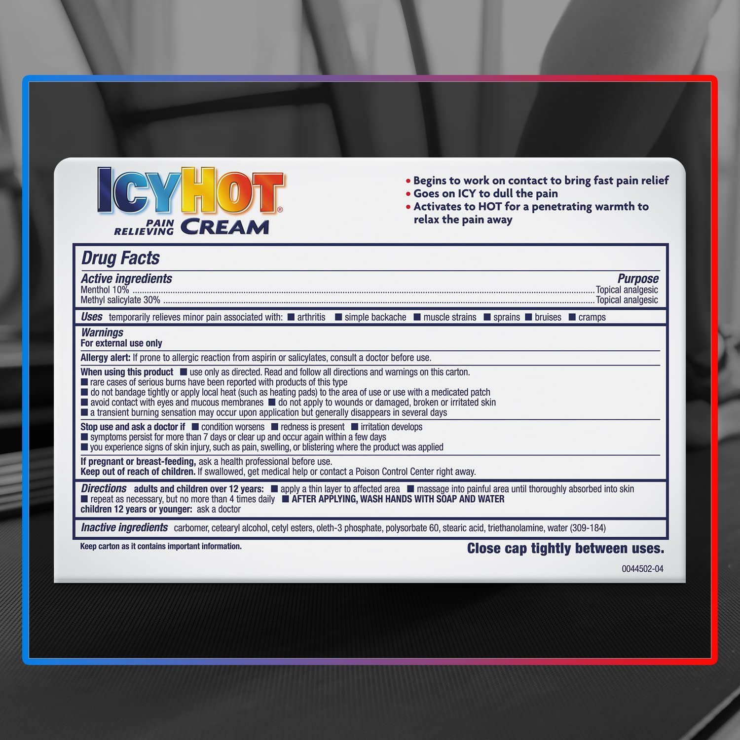 ICY HOT Pain Relieving Cream Extra Strength 3 oz ( Packs of 4) Icy HotAu supplements