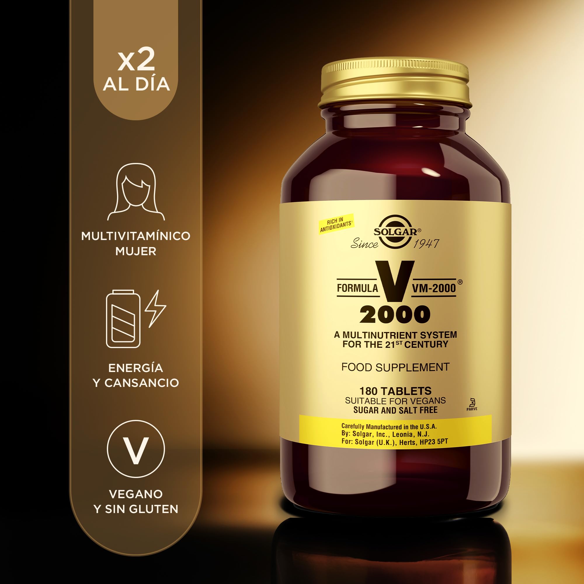 Solgar Formula VM-2000 (Multinutrient System), 180 Tablets - Premium Quality Multiple - Contains Zinc - Supports A Healthy Immune System - Vegan, Dairy Free, Kosher - 90 Servings SolgarAu supplements