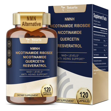 Totaria NMNH 500mg (Dihydronicotinamide Mononucleotide), Premium NMN Alternative Supplement w/Niacinamide (Vitamin B3), Quercetin, Trans-Resveratrol, for NAD+, Skin Cell, Anti-Aging & Energy, 120 Ct TotariaAu supplements