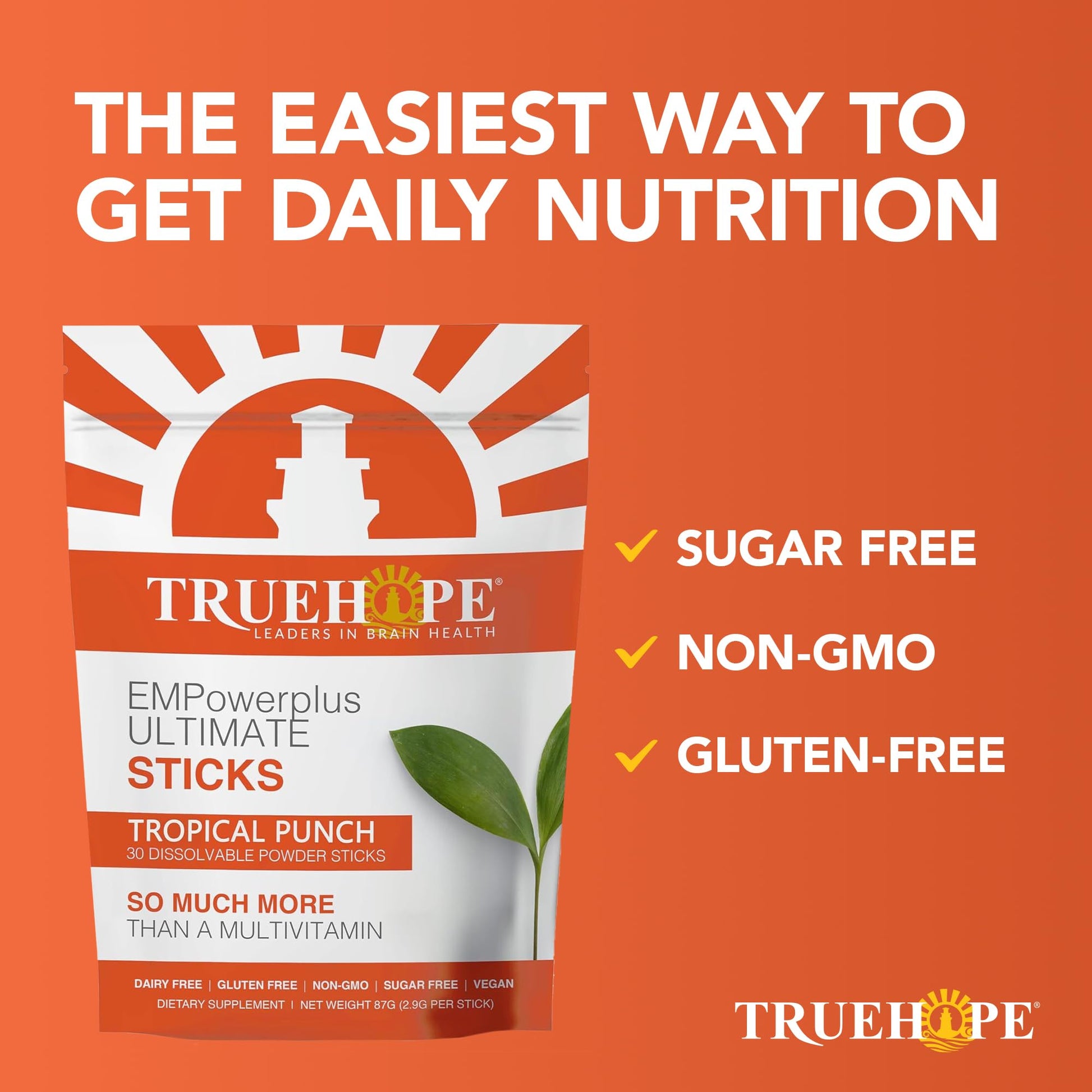 Truehope Multivitamin Nootropic Pouches with Inositol - Once-Per-Day EMPowerplus Ultimate Sticks - 30 Count (Tropical) TruehopeAu supplements