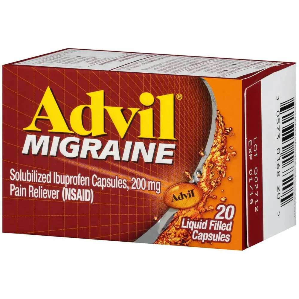 Advil Migrain 20'S Size 20ct Advil Migraine Pain Relief Liquid Filled Capsules 20ct AdvilAu supplements