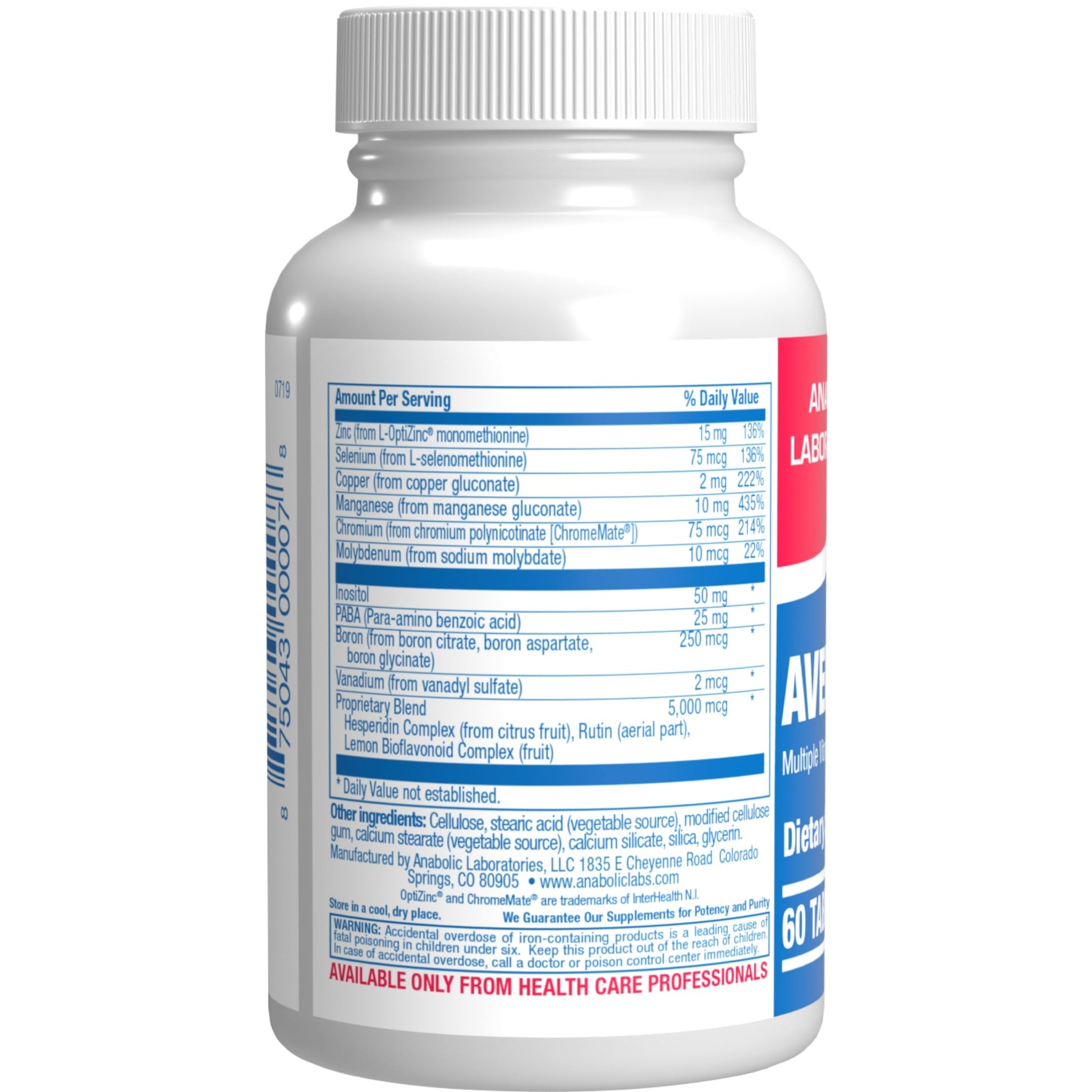 30-In-1 Adult Multivitamin with Iron - Antioxidant Rich Over 50 Multivitamin for Women and Men with Vitamins A C D E B Complex Zinc Magnesium Myo Inositol Citrus Bioflavonoids & More - 1 Month Supply Anabolic LaboratoriesAu supplements