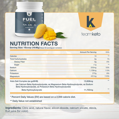 TeamKeto exogenous Ketones Powder, Pure Keto BHB Salts | Dairy & Gluten Free-Best Keto TeamKetoUS supplements