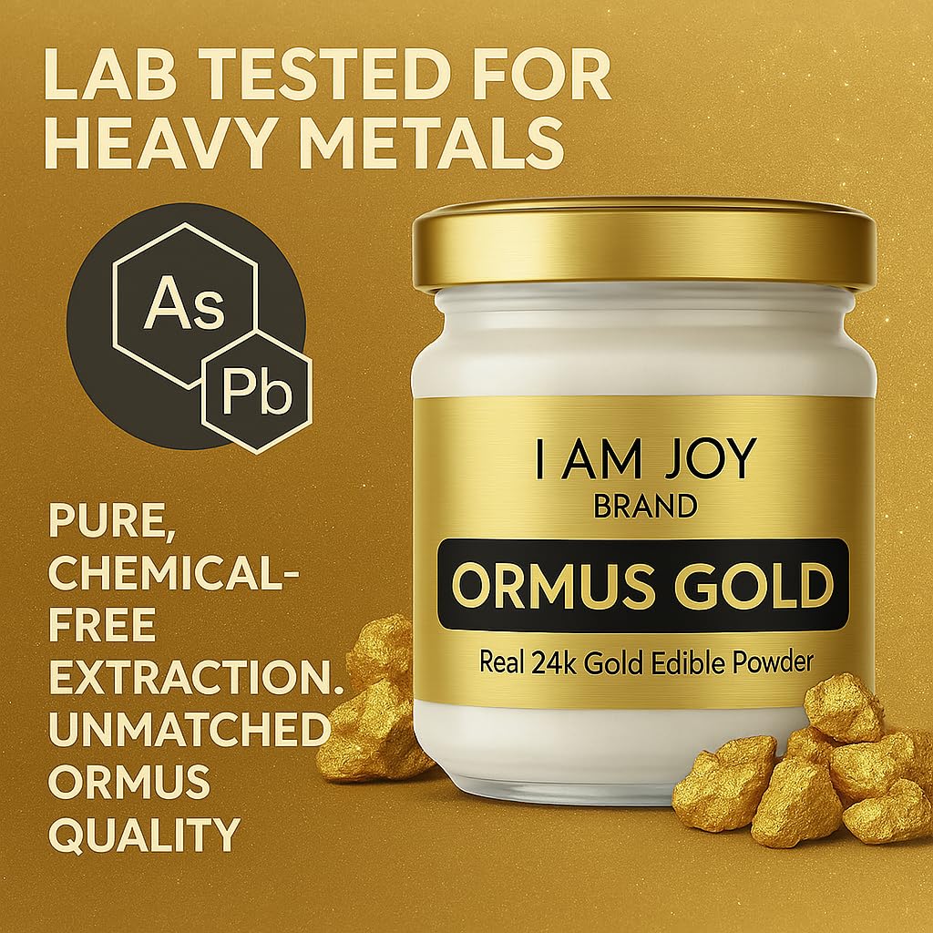 I Am Joy co. Pure Ormus White Gold Powder Monoatomic M-State 24k 99.99% | No Plastic, No Lye, No Dyes, No Fillers | 22 Grams I Am Joy co.Au supplements