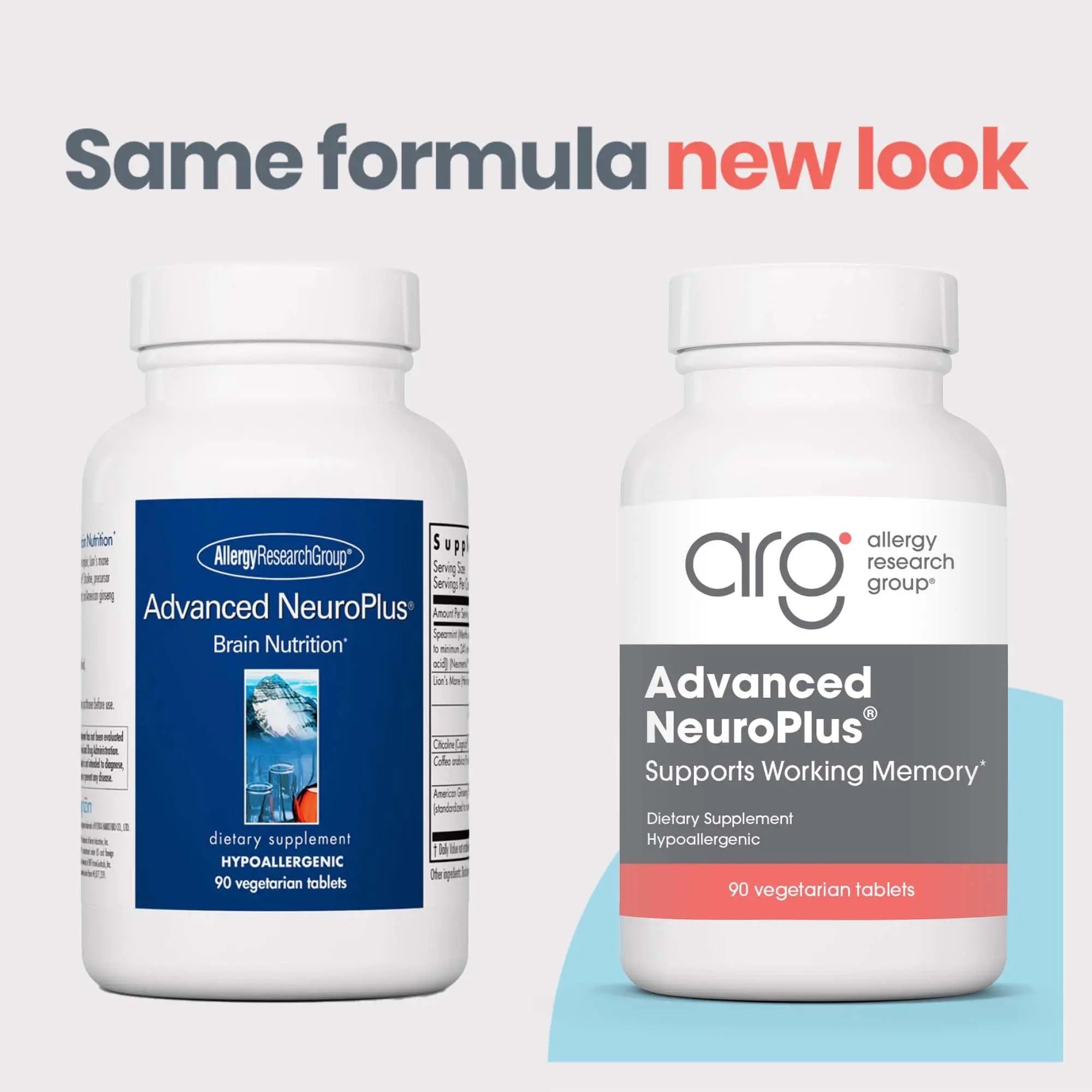 Allergy Research Group Advanced NeuroPlus - Nootropic Formula with Spearmint Extract, Lions Mane & Citicoline - Supports Working Memory Focus & Cognitive Function - 30 Servings - 90 Tablets Allergy Research Groupnz supplements