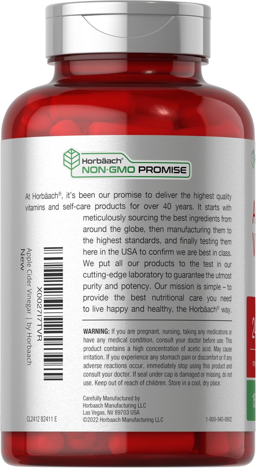 Horbäach Apple Cider Vinegar Capsules | 2400mg | 150 Count | Non-GMO, Gluten Free Supplement HorbäachUS supplements