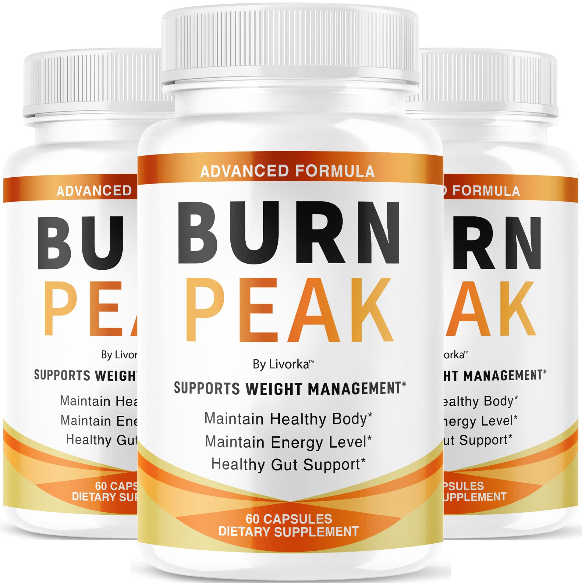 (3 Pack) Burn Peak Capsules - Official BurnPeak Weight Pills Advanced Premium Support, All Natural Burn Peak Pink Salt Trick Supplement for Overall Health & Wellness Reviews, 180 Capsules for 3 Months LIVORKAAu supplements