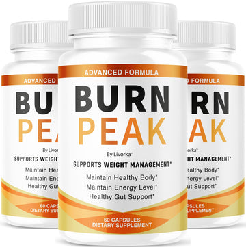 (3 Pack) Burn Peak Capsules - Official BurnPeak Weight Pills Advanced Premium Support, All Natural Burn Peak Pink Salt Trick Supplement for Overall Health & Wellness Reviews, 180 Capsules for 3 Months LIVORKAAu supplements