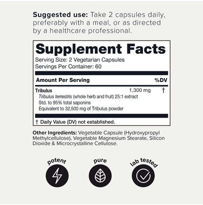 Toniiq Ultra High Strength Tribulus Capsules - 95% Steroidal Saponins - 1300mg Concentra ToniiqUS supplements