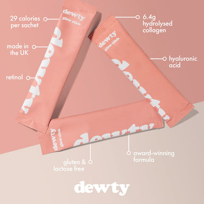 Dewty Collagen Drink - Peach Flavour Daily Collagen Supplements for Women - Individual Collagen Sachets DewtyUS supplements