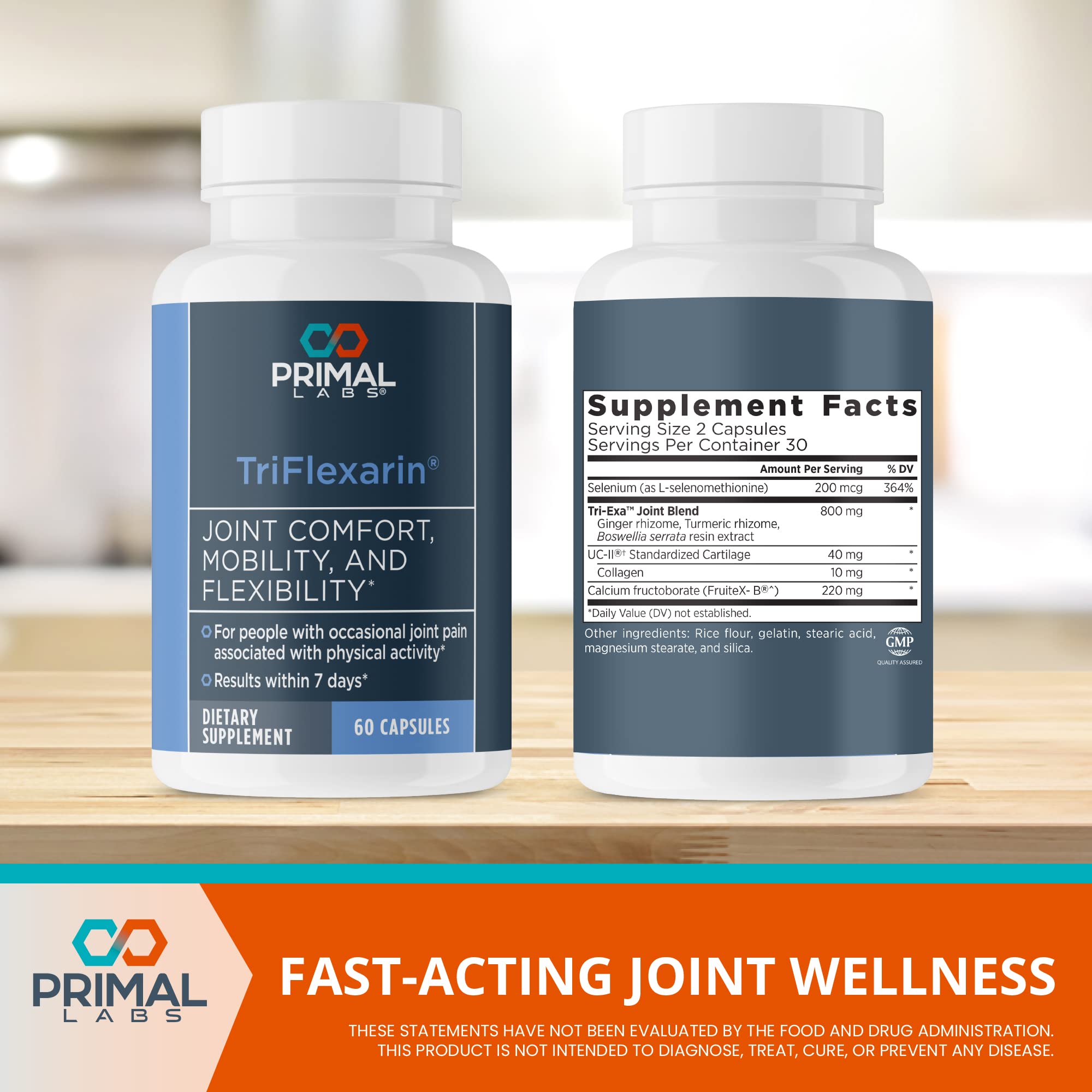 TriFlexarin Joint Support Supplement with FruiteX-B for Joint Comfort and Mobility Primal LabsAu supplements