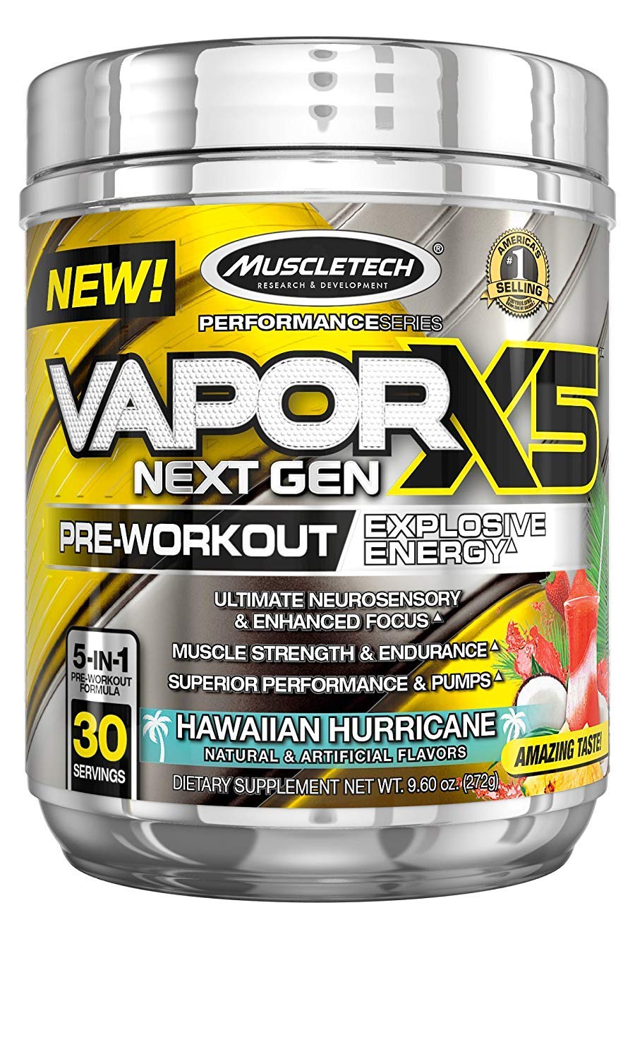 Pre Workout Powder | MuscleTech Vapor X5 for Men & Women, Energy Drink Mix Sports MuscleTechUS supplements
