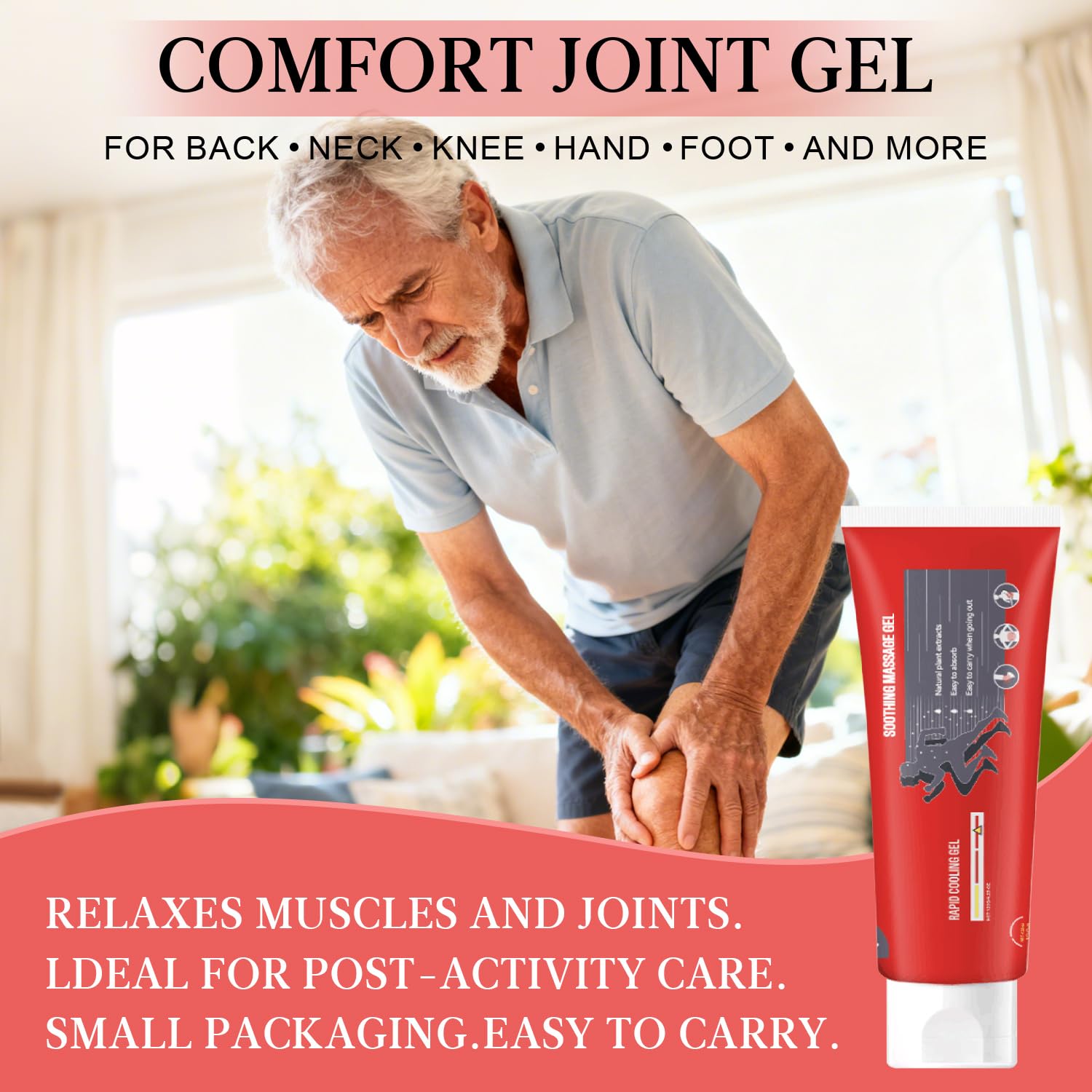 Joint Gel, Soothing Massage Cream, Joint Soothing Comfort Gel for Back, Neck, Keen, Muscle, and Foot, Absorb Quickly, Natural and Non-Greasy, 4.23OZ JosmonAu supplements