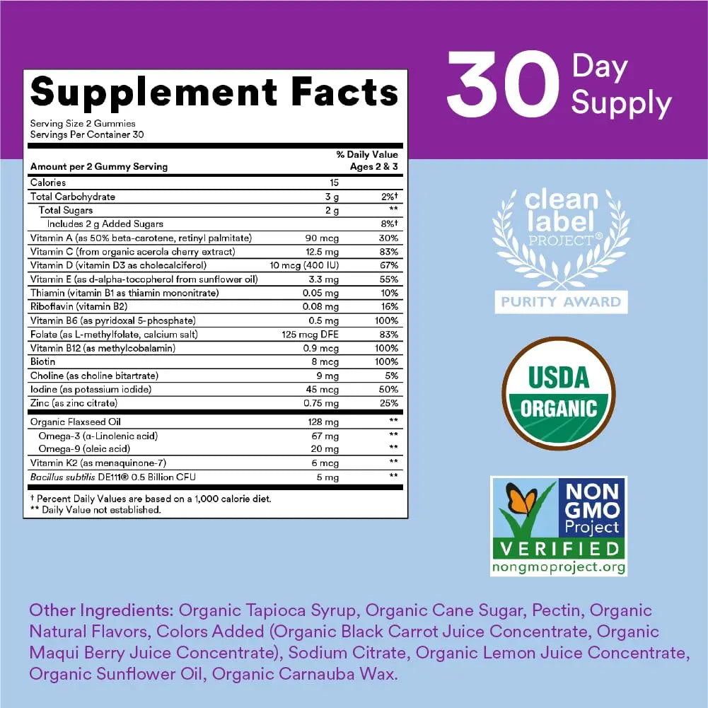 SmartyPants Organic Women's and Toddler Multivitamin Gummies with Probiotics, Omega 3, Vitamins D3, B12, C, A, K, Zinc and More SmartyPantsAu supplements