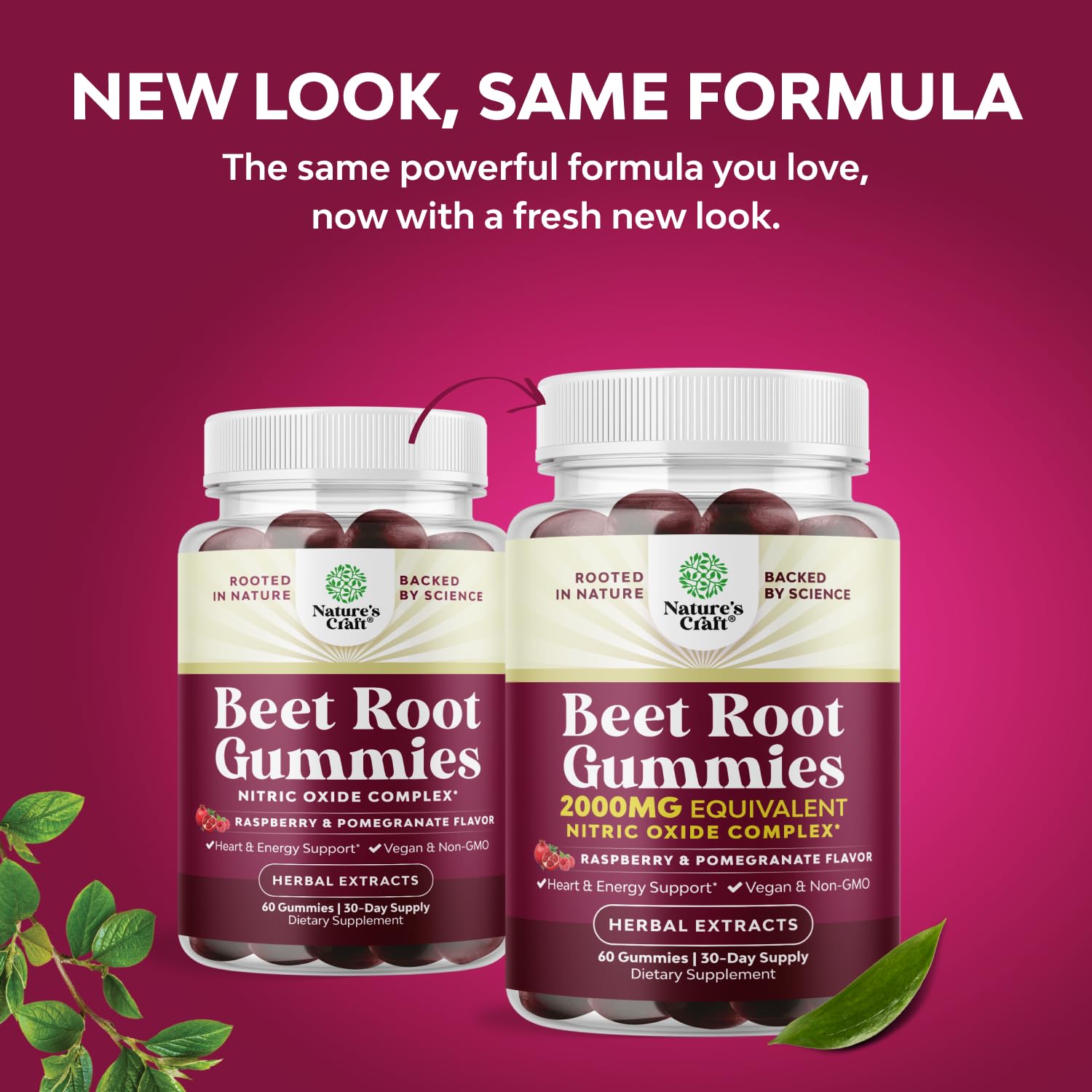 Flow Boosting Beet Root Gummies - Invigorating Beet Gummies for Adults Nitric Oxide Energy & Heart Health Support with Grapeseed Pomegranate & Vitamin B12 - Vegan Non-GMO & Gluten Free - 60 Count Natures CraftAu supplements