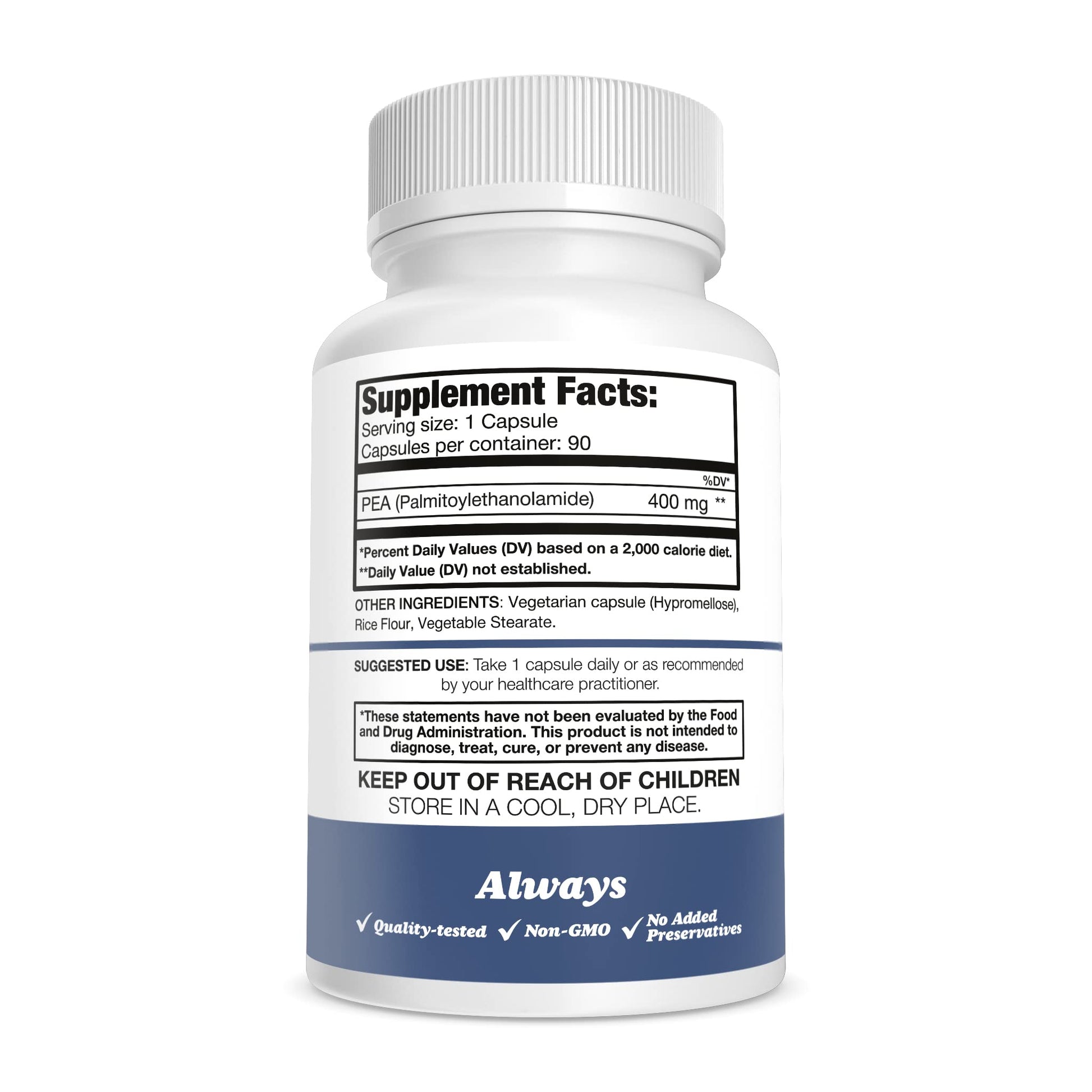 Pure Nootropics - Palmitoylethanolamide (Micronized Pea) 400 mg Capsules | 90 Veg Caps Value Pack | Supports Relief from Occasional Discomfort | Supports Immune System Pure NootropicsAu supplements