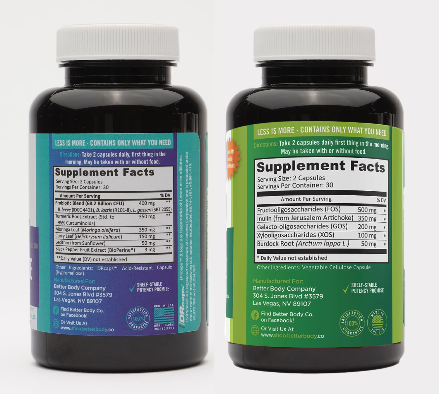 Better Body Co. Slim Gut Bundle | Prebiotics and Probiotics for Women - Bloating Relief Better Body Co.US supplements