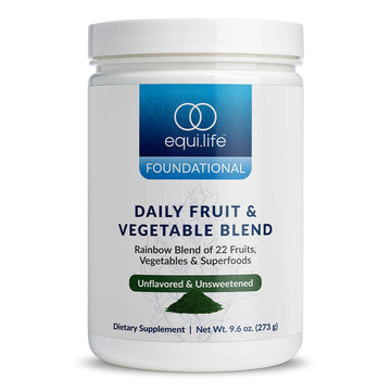 Equilife Daily Fruit & Vegetable Blend, Superfood Antioxidant Supplement with 22 Organic Fruits & Vegetables, Unflavored, Vitamin C, Fiber, 9 Essential Amino Acids, Supports Energy, 30 Servings Tub EquilifeAu supplements