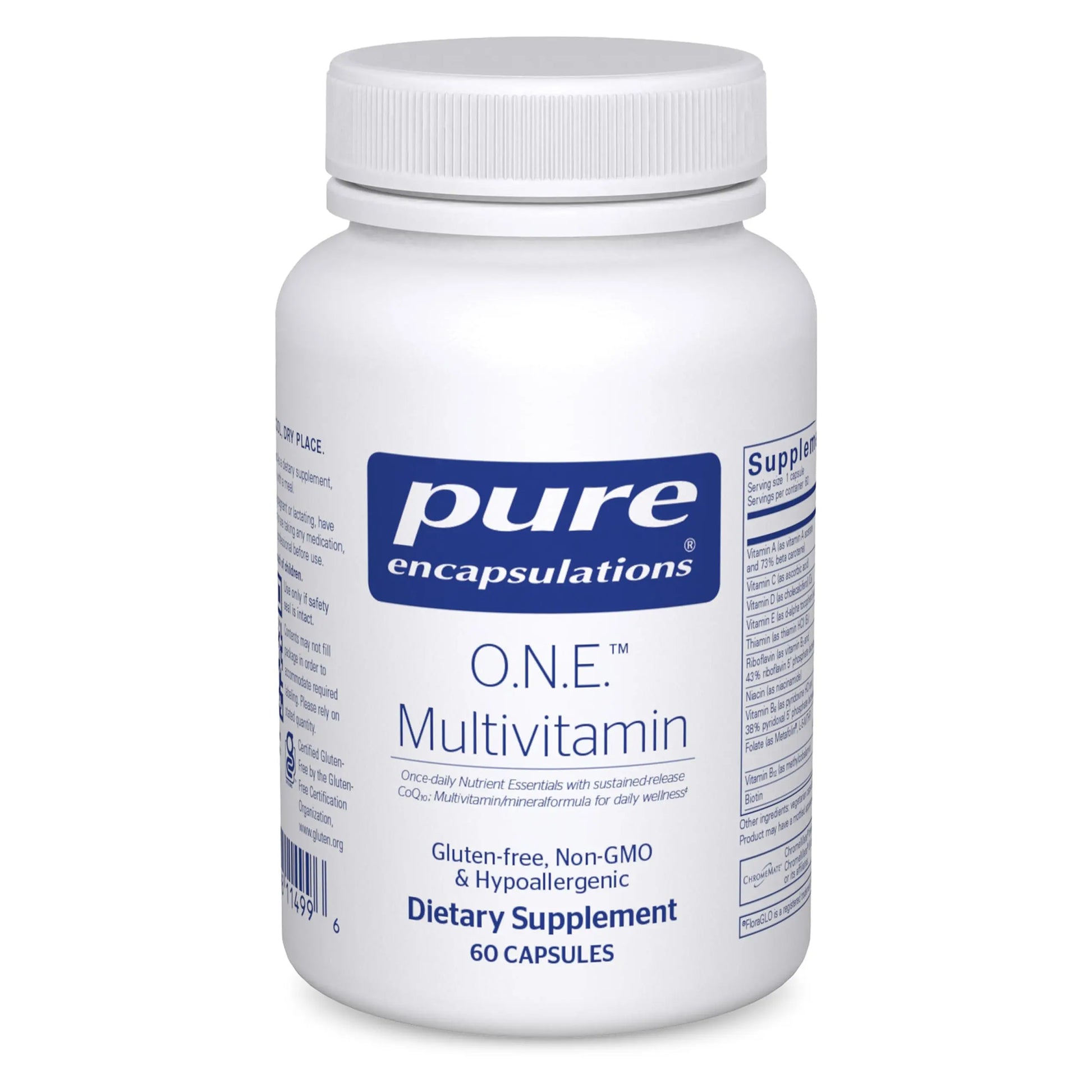 Pure Encapsulations O.N.E. Multivitamin - Once Daily Multivitamin with Antioxidant Complex Metafolin, CoQ10, and Lutein to Support Vision, Cognitive Function, and Cellular Health* - 60 Capsules Pure EncapsulationsAu supplements