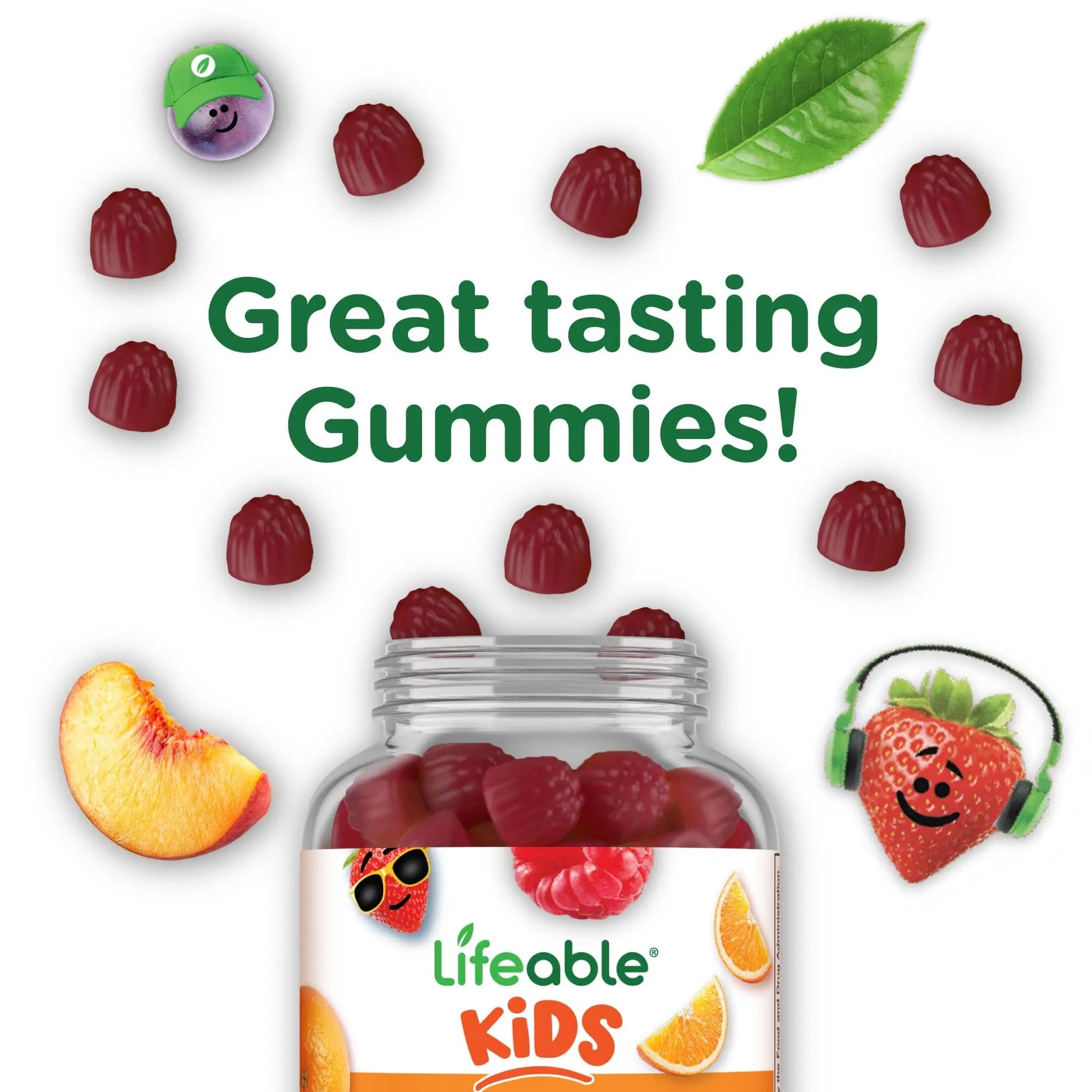 Lifeable Kids Multivitamin Gummies | Great Tasting Multivitamin for Kids | with Vitamins A, C, D, E, B6, B12, Zinc, Biotin LifeableAu supplements