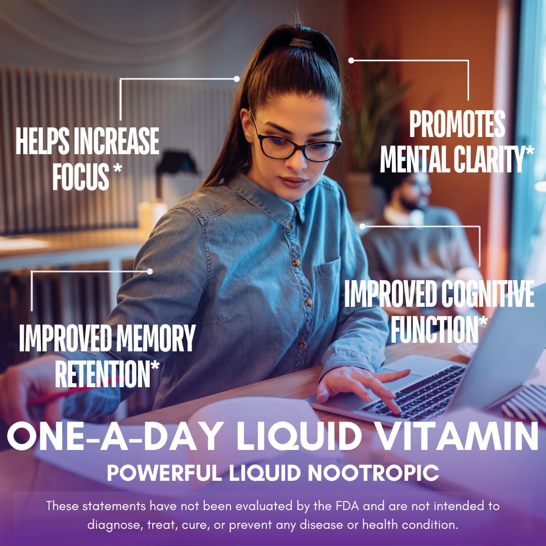 Tropical Oasis - Brain Power | Liquid Nootropic Supplement - Promotes Mental Clarity, Focus, and Memory Retention (Unflavored, 32 Servings) Tropical OasisAu supplements