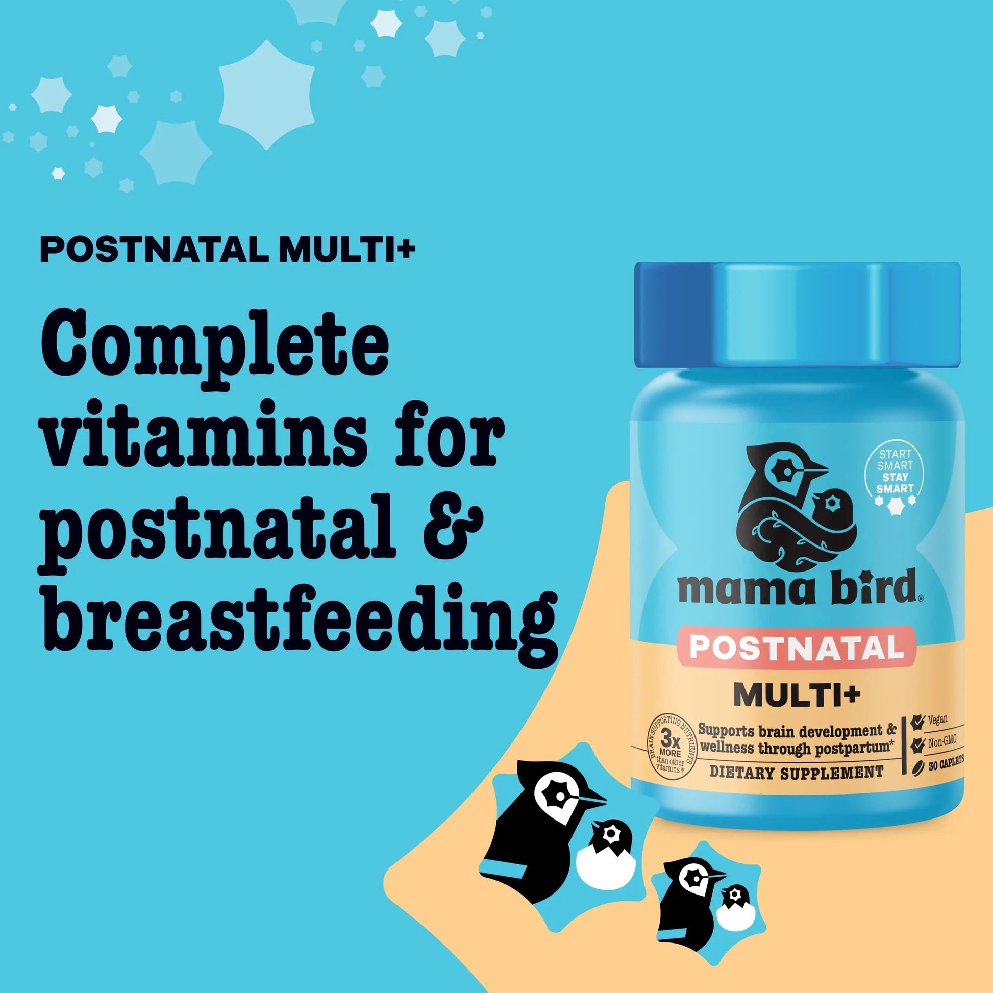 Best Nest Wellness Mama Bird Postnatal Vitamins for Breastfeeding and Postpartum, Whole Food Organic Blend Best Nest WellnessAu supplements